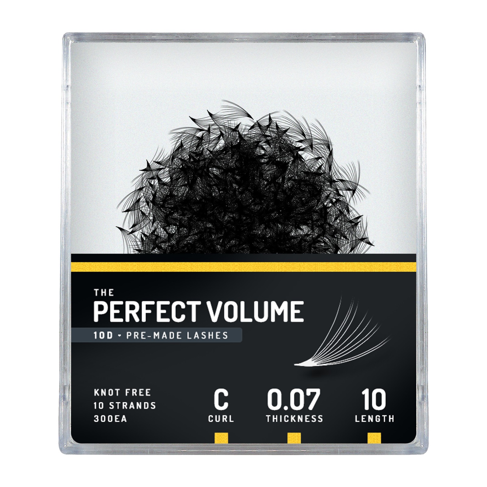 Volume perfetto -  300 buchețele premade 10D -  10 mm, Do, 0,07 mm