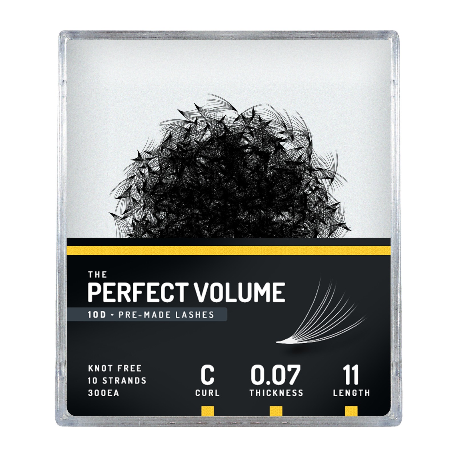 Volume perfetto -  300 buchețele premade 10D -  11 mm, Do, 0,07 mm