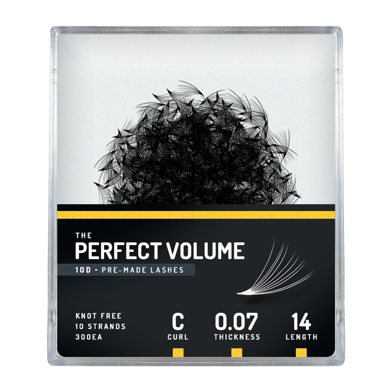 Volume perfetto -  300 buchețele fatti a mano 10D -  14 mm, C, 0,07 mm