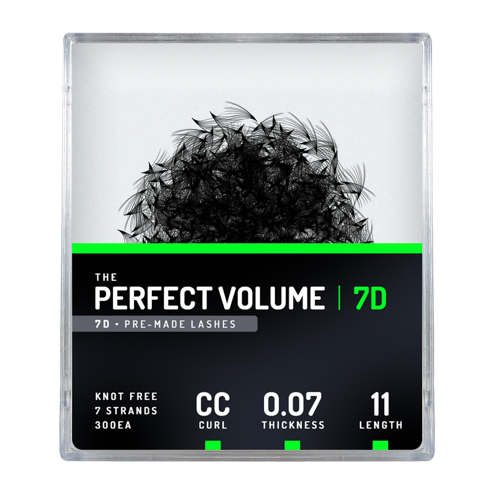 Volume perfetto -  300 buchețele premade 7D -  11 mm, CC, 0,07 mm